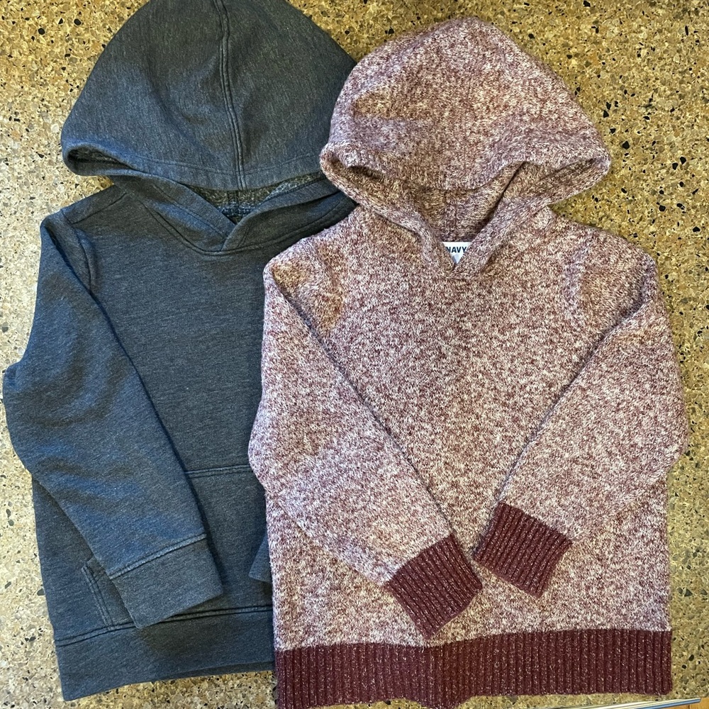 Boys hooded sweatshirt and hooded sweater